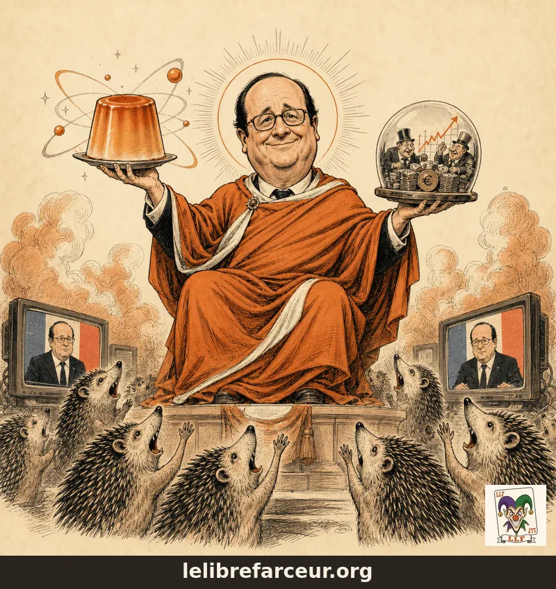 Hollande 2027 : le retour du Flamby quantique béni par les hérissons !